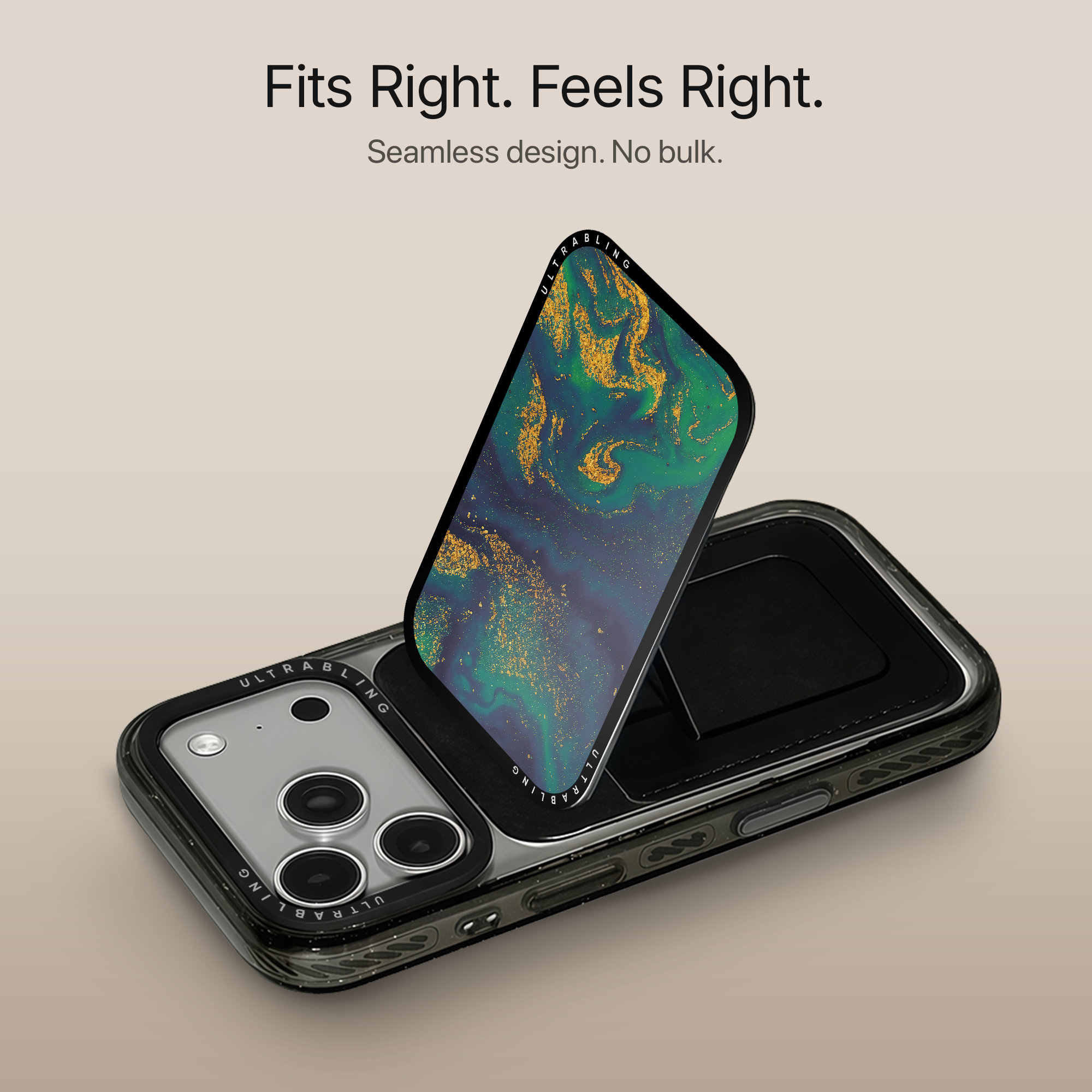 Emerald Nebula MagSafe Wallet - Detail View