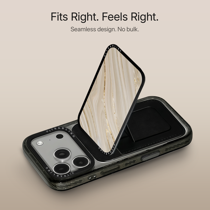 Champagne Marble MagSafe Wallet - Detail View