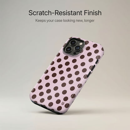 Mocha Polka Ultrabling lifestyle mockup on iPhone