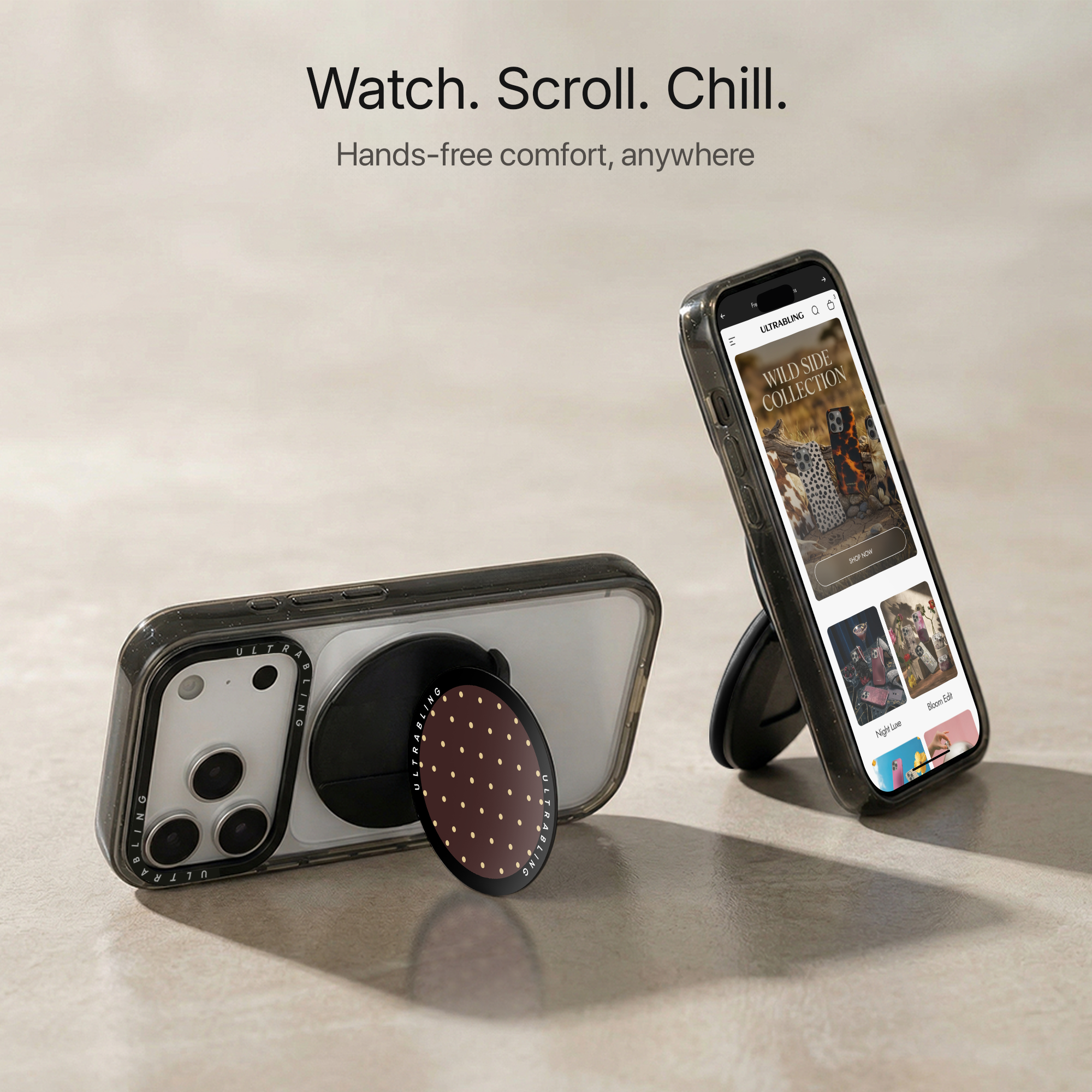 Gold Dust Ultrabling MagSafe Phone Grip - Close-Up