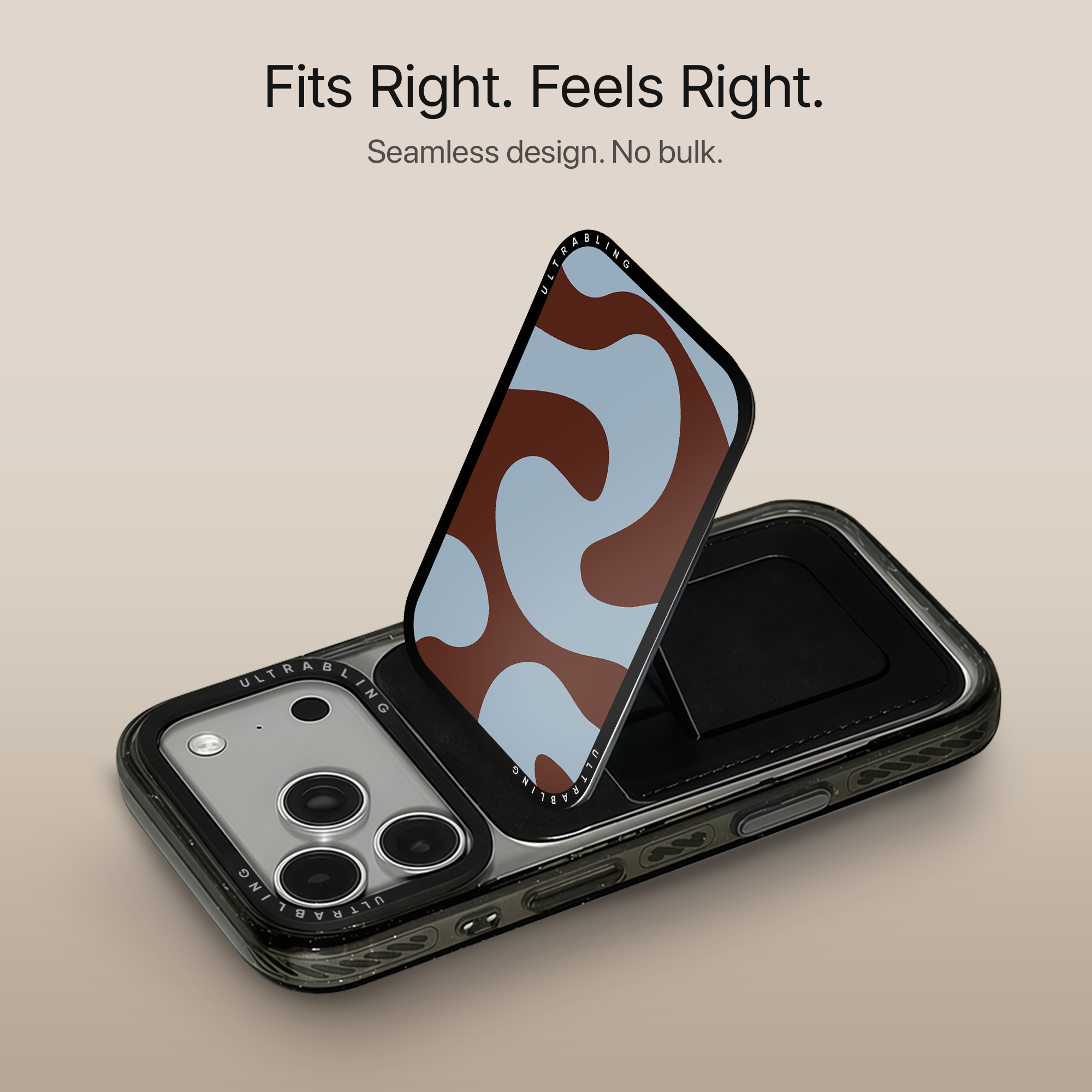 Retro Waves MagSafe Wallet - Detail View