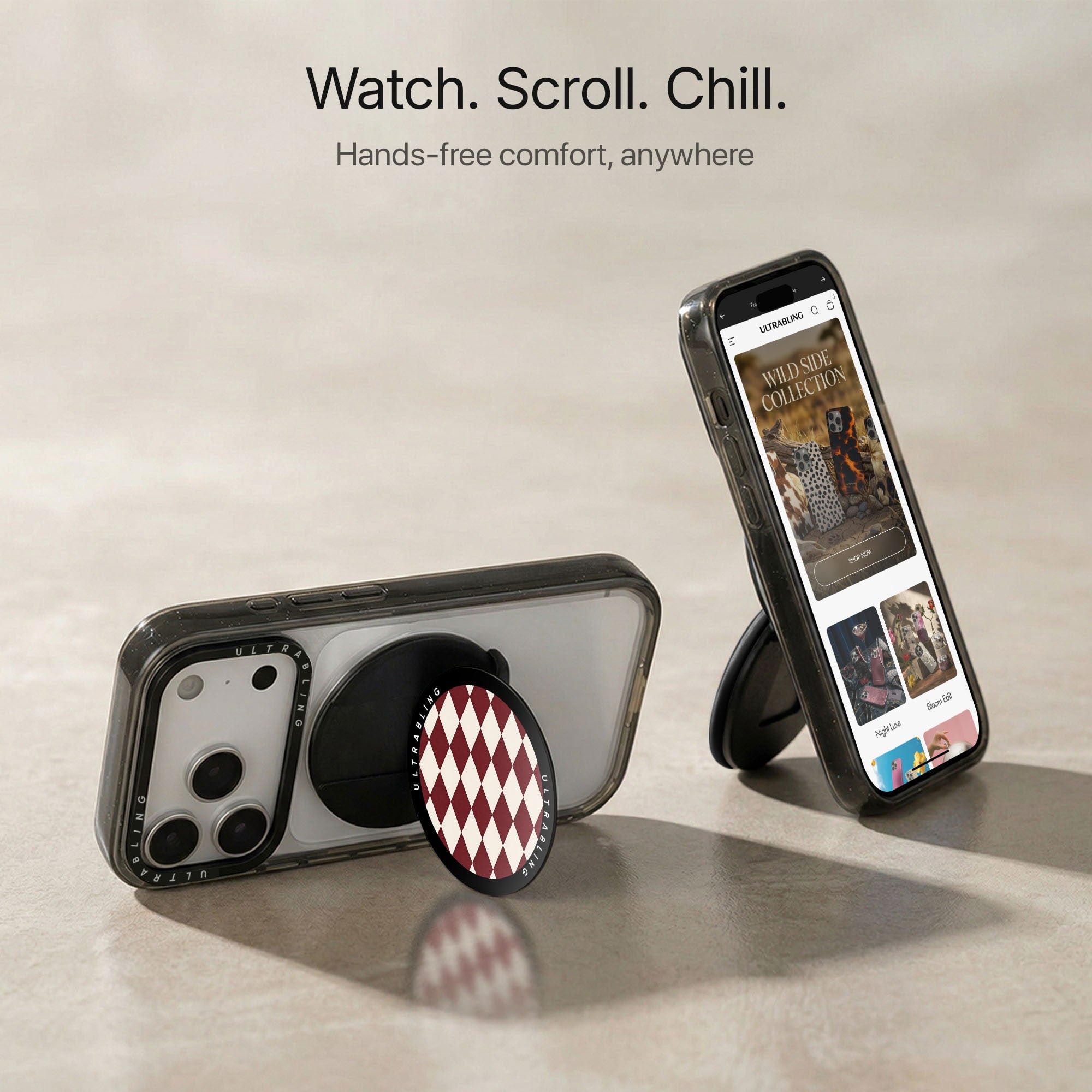 Merlot Harlequin - MagSafe Phone Grip