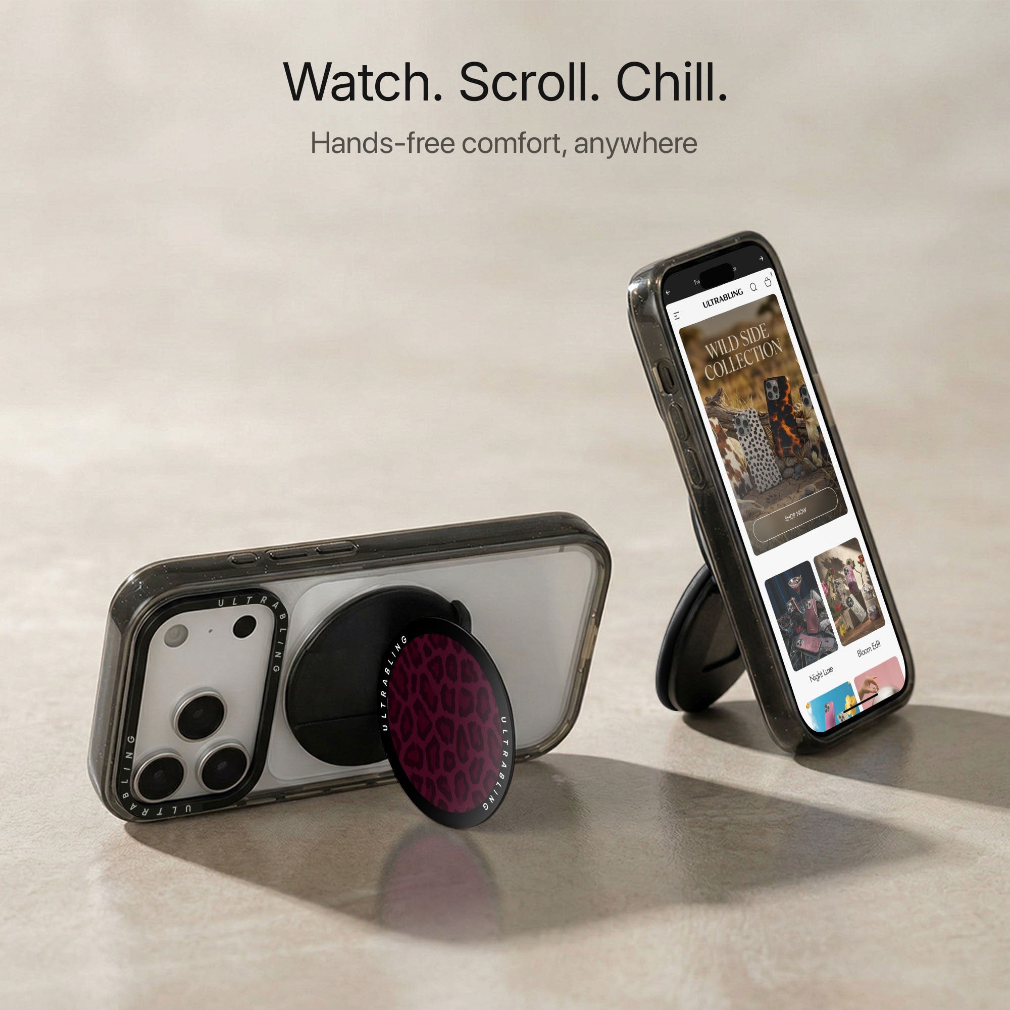 Bordeaux Leopard - MagSafe Phone Grip