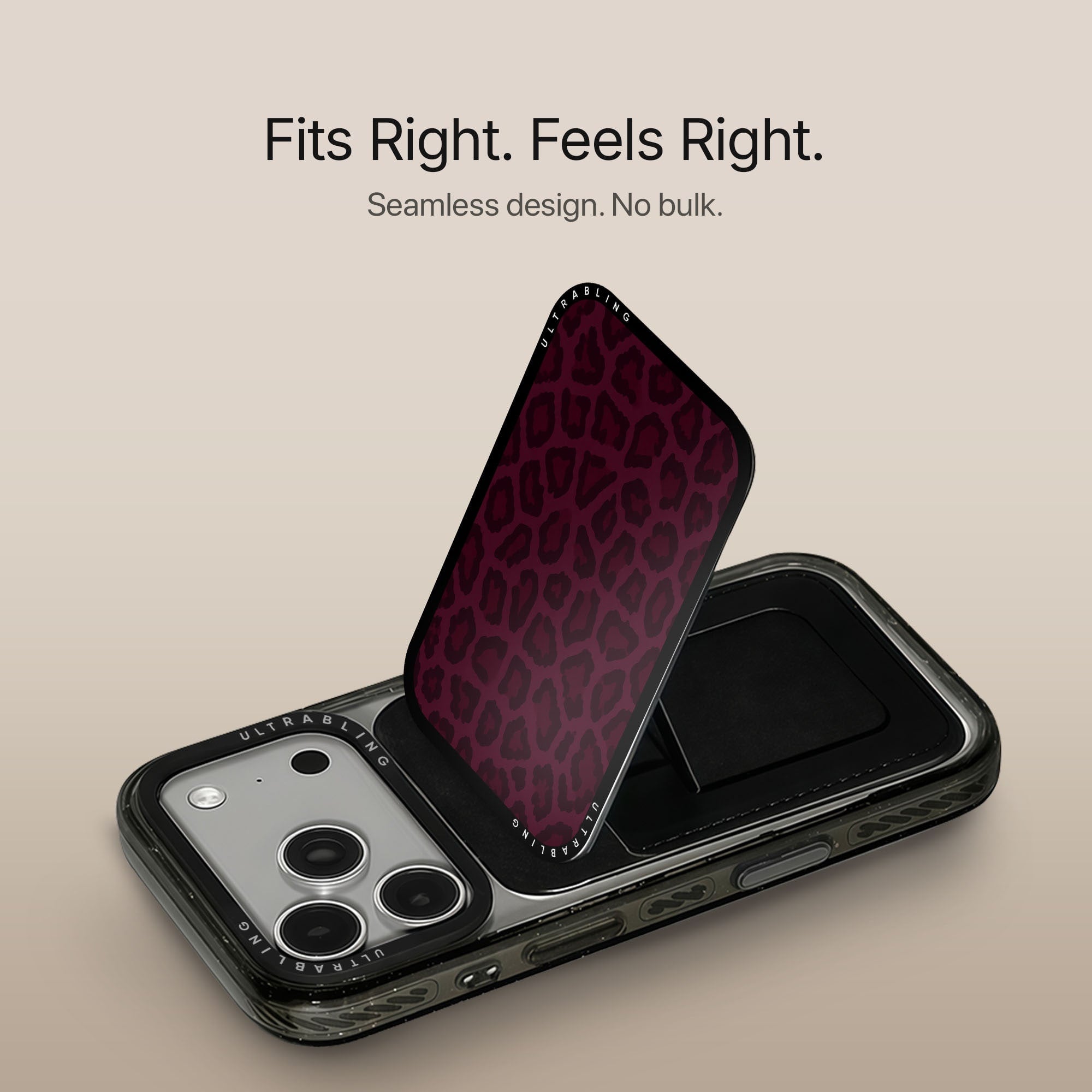 Bordeaux Leopard - MagSafe Wallet