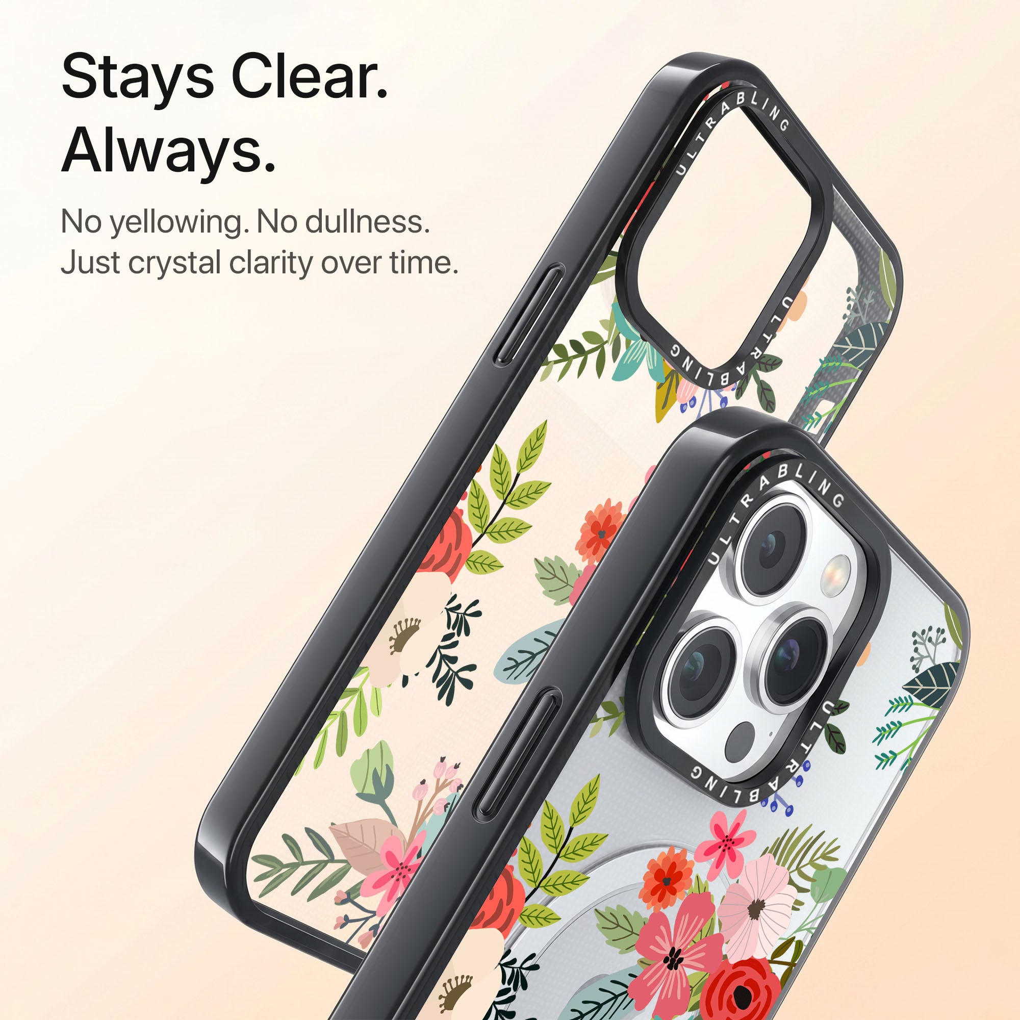 Garden Muse Ultrabling Aura iPhone case back view with camera cutout