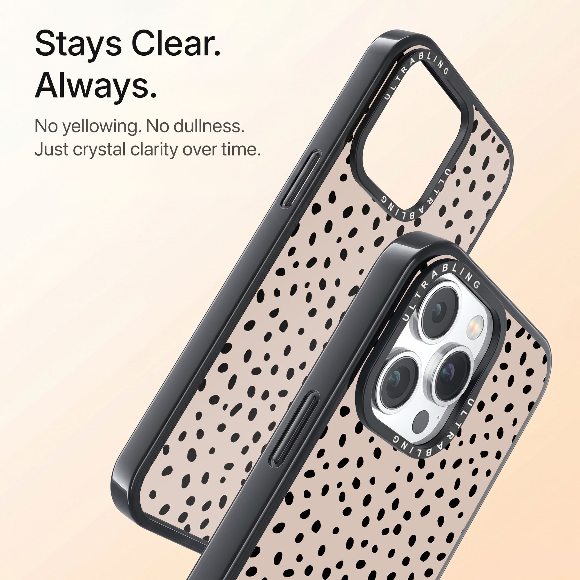 Dot Chic Ultrabling Aura iPhone case back view with camera cutout