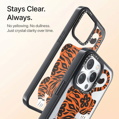 Tiger Heat Ultrabling Aura iPhone case back view with camera cutout