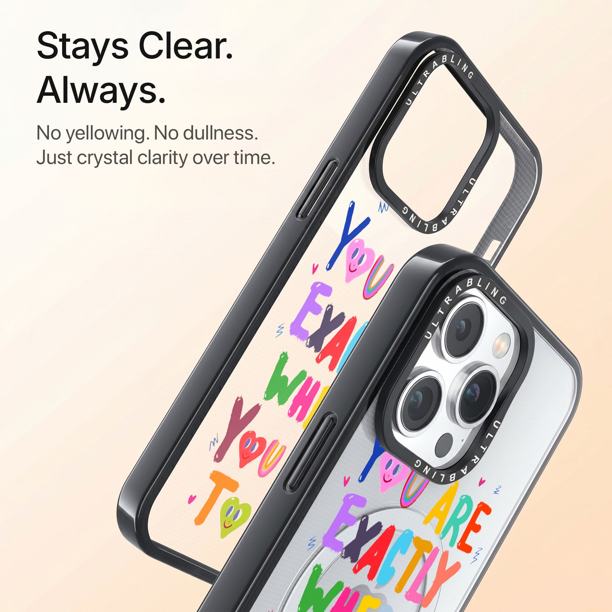 Exact Magic Ultrabling Aura iPhone case back view with camera cutout