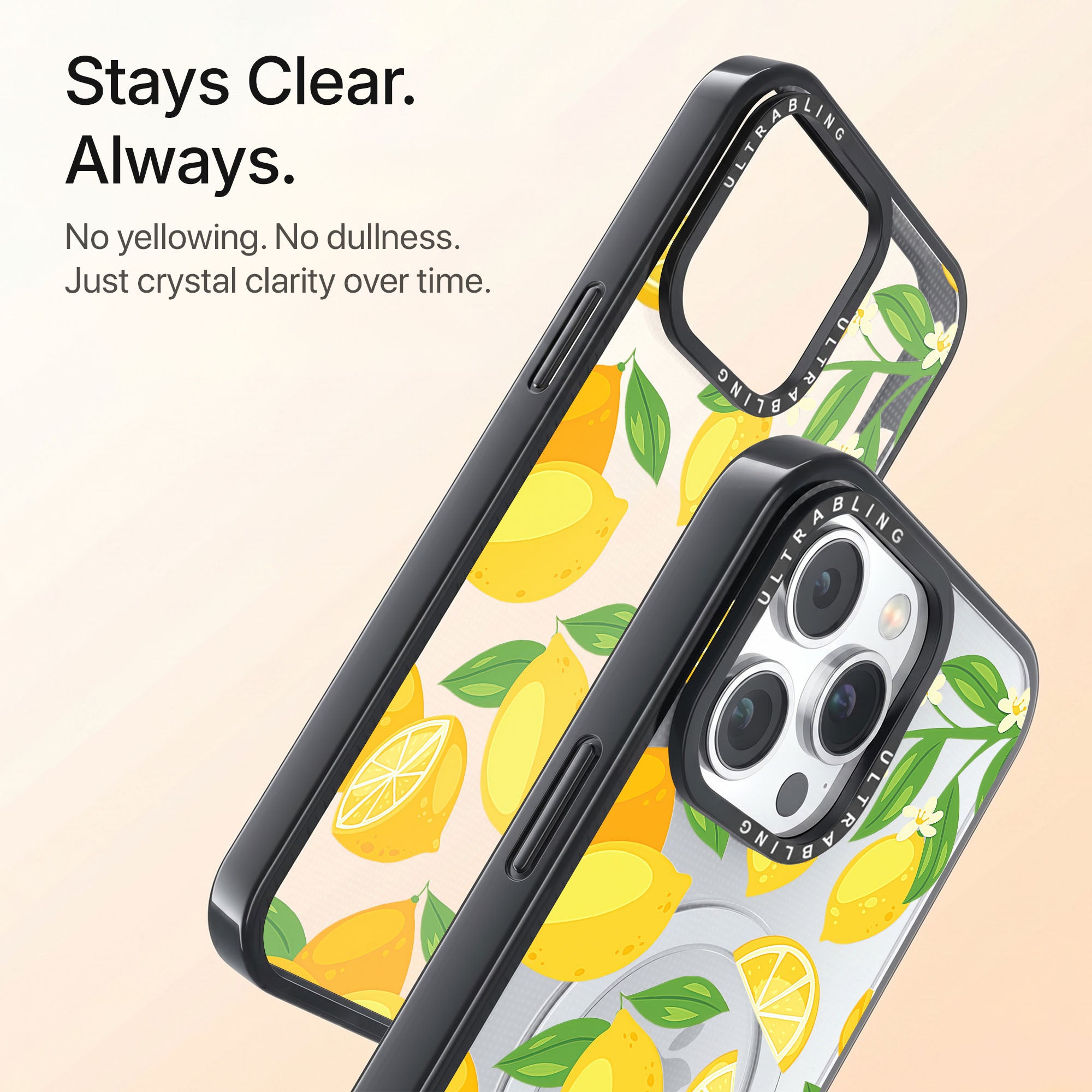 Limonata Ultrabling Aura iPhone case back view with camera cutout