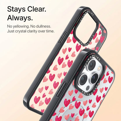 Heart Rush Ultrabling Aura iPhone case back view with camera cutout