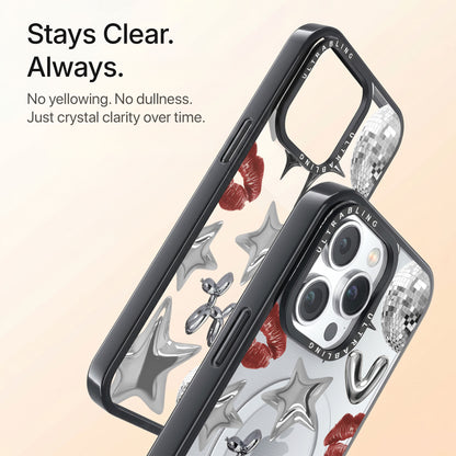 Chrome Crush Ultrabling Aura iPhone case back view with camera cutout