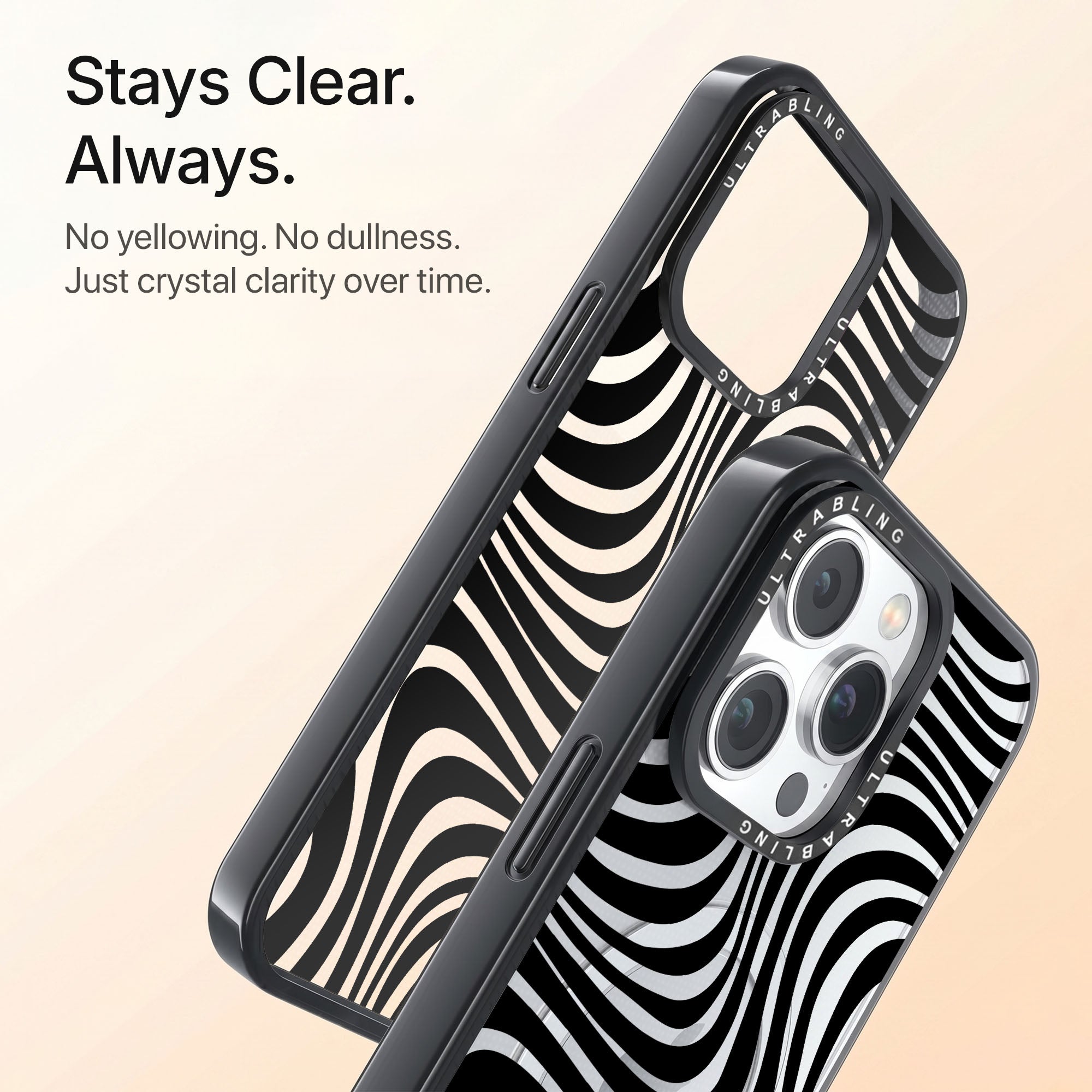 Hypnotic Ultrabling Aura iPhone case back view with camera cutout