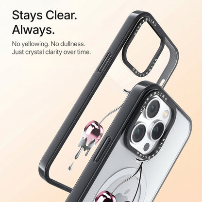 Cherry Charm Ultrabling Aura iPhone case back view with camera cutout