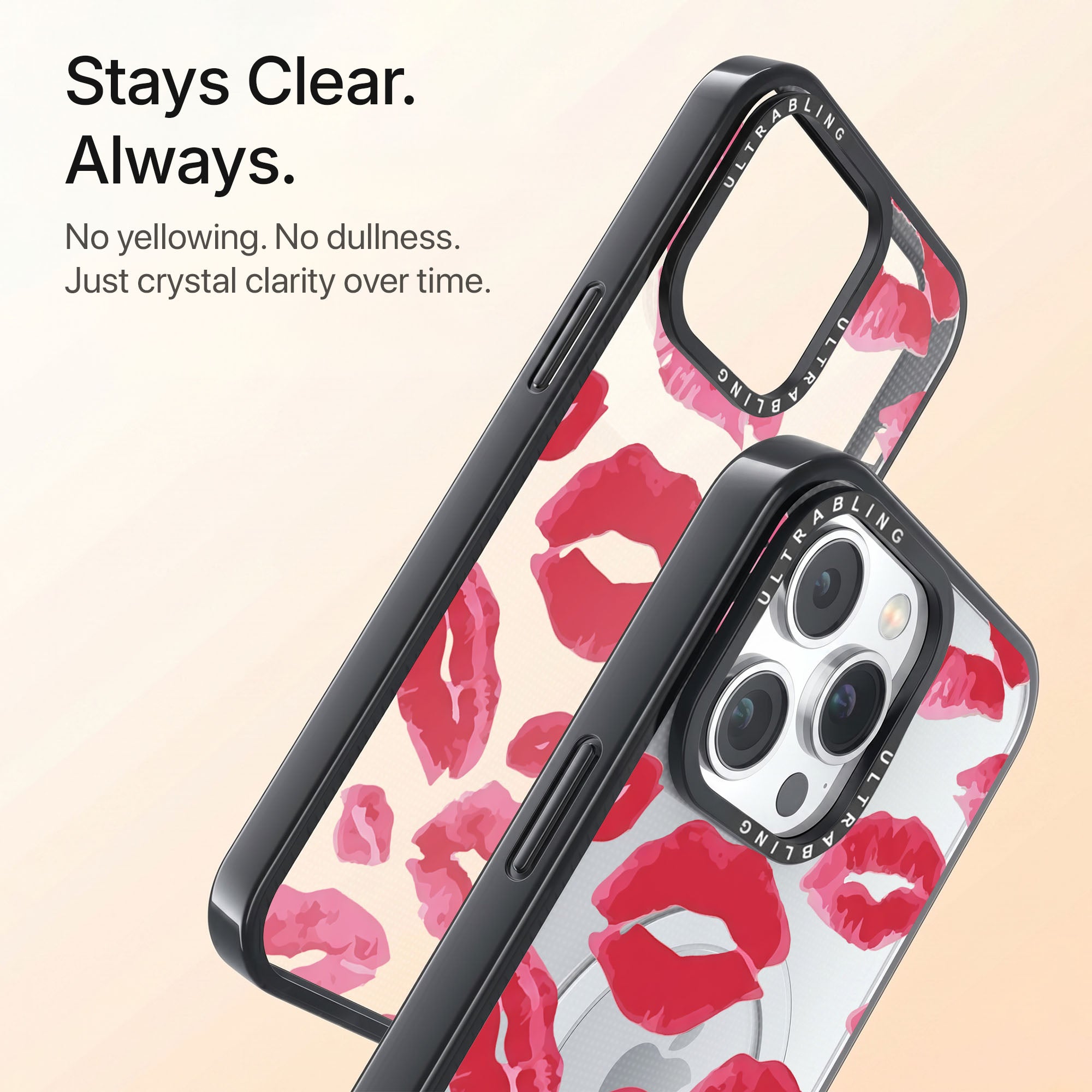 Lip Lock Ultrabling Aura iPhone case back view with camera cutout
