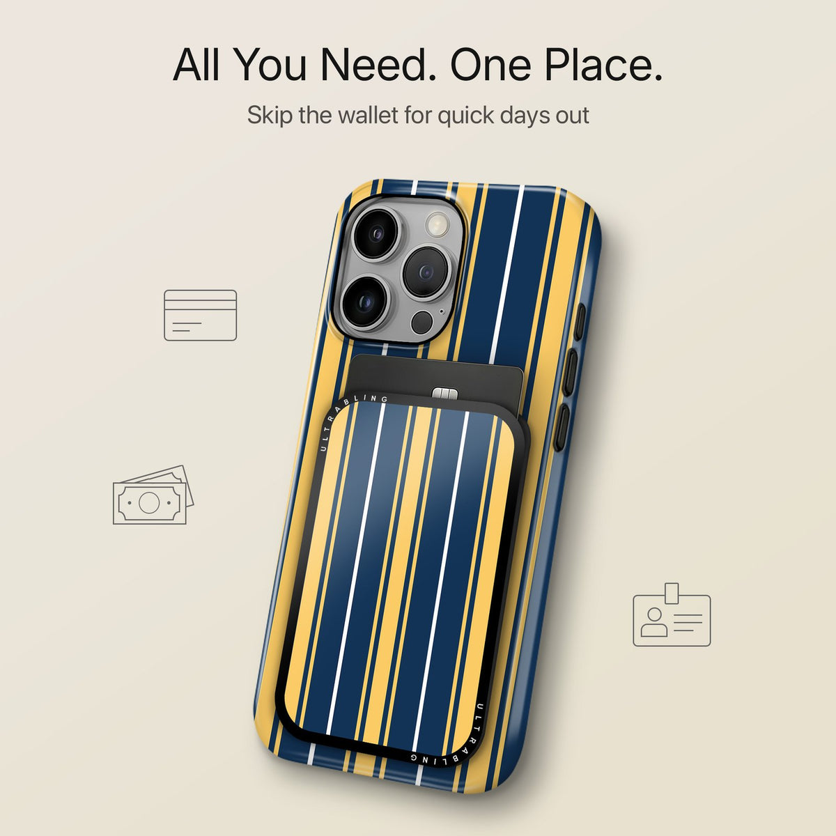 Harbor Stripe - MagSafe Wallet