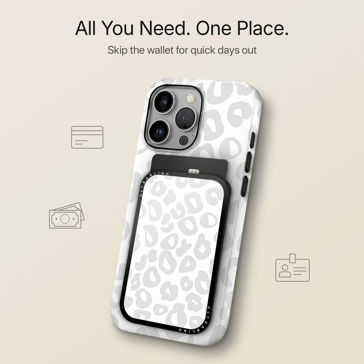 Ivory Leopard - MagSafe Wallet