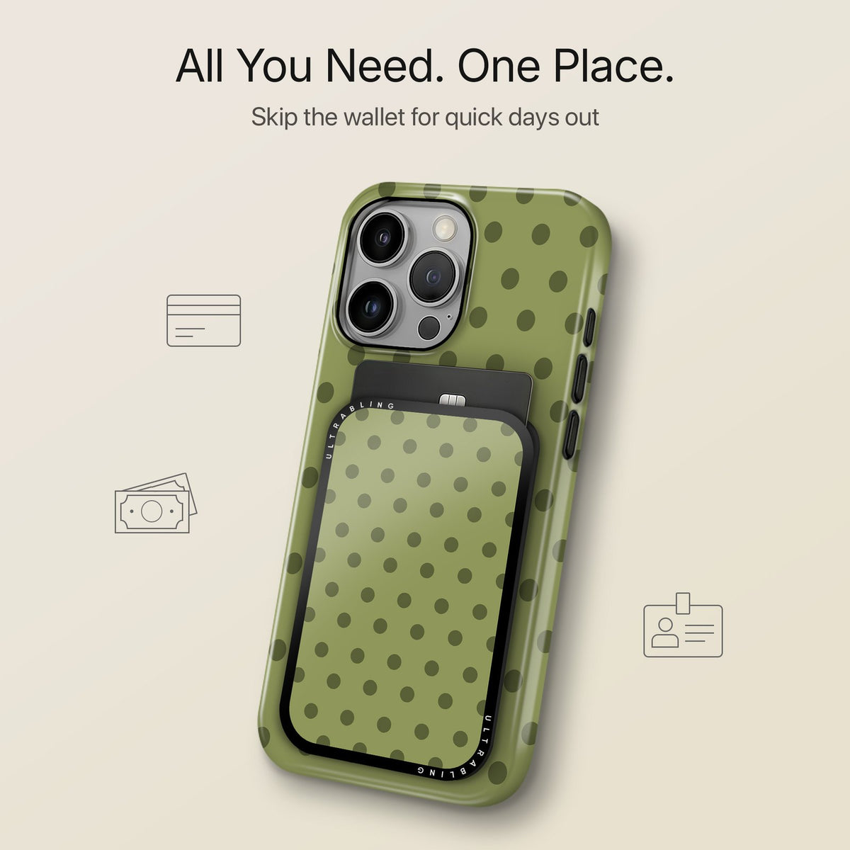 Moss Dots - MagSafe Wallet