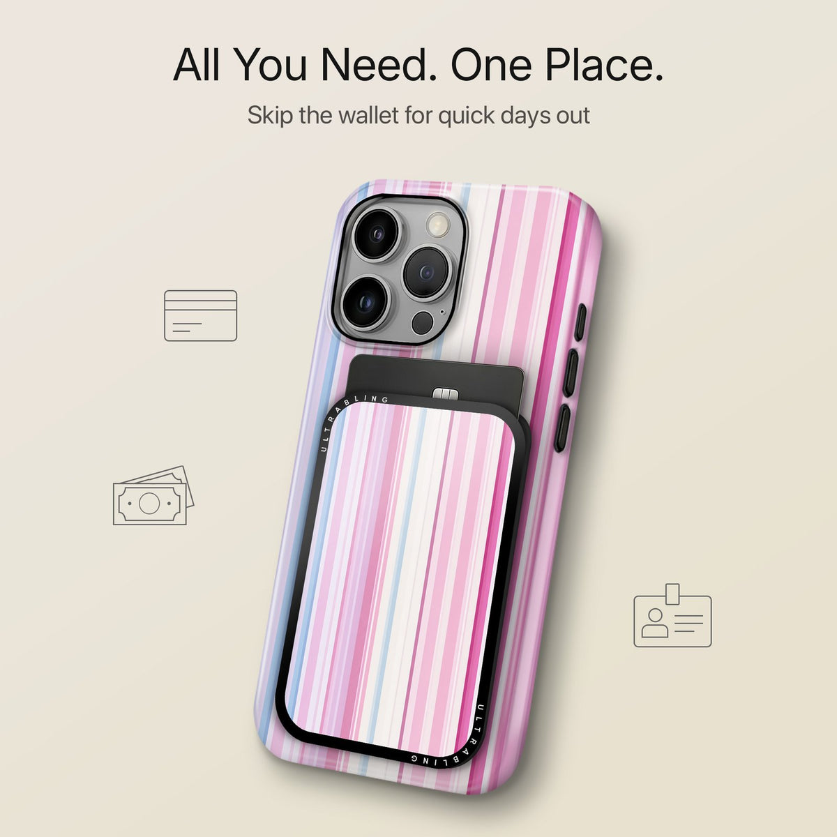 Pastel Stripe - MagSafe Wallet