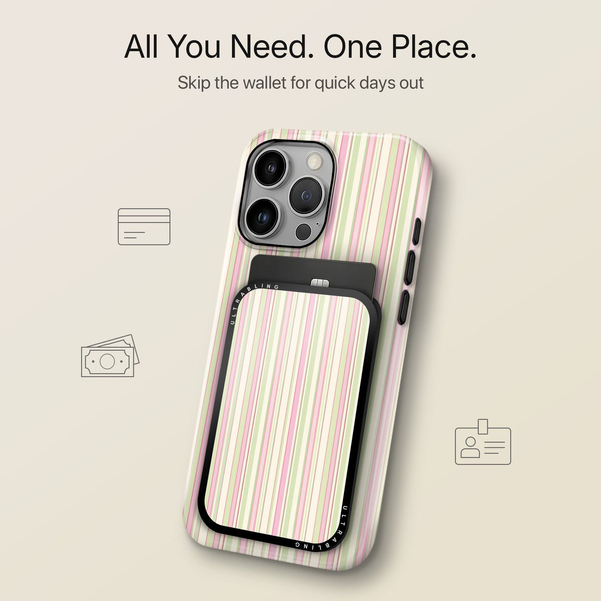 Butter Stripe - MagSafe Wallet