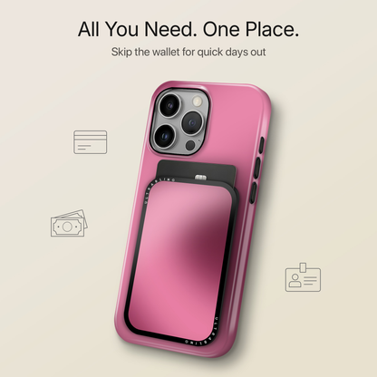 Pink Fade MagSafe Wallet - Close Up