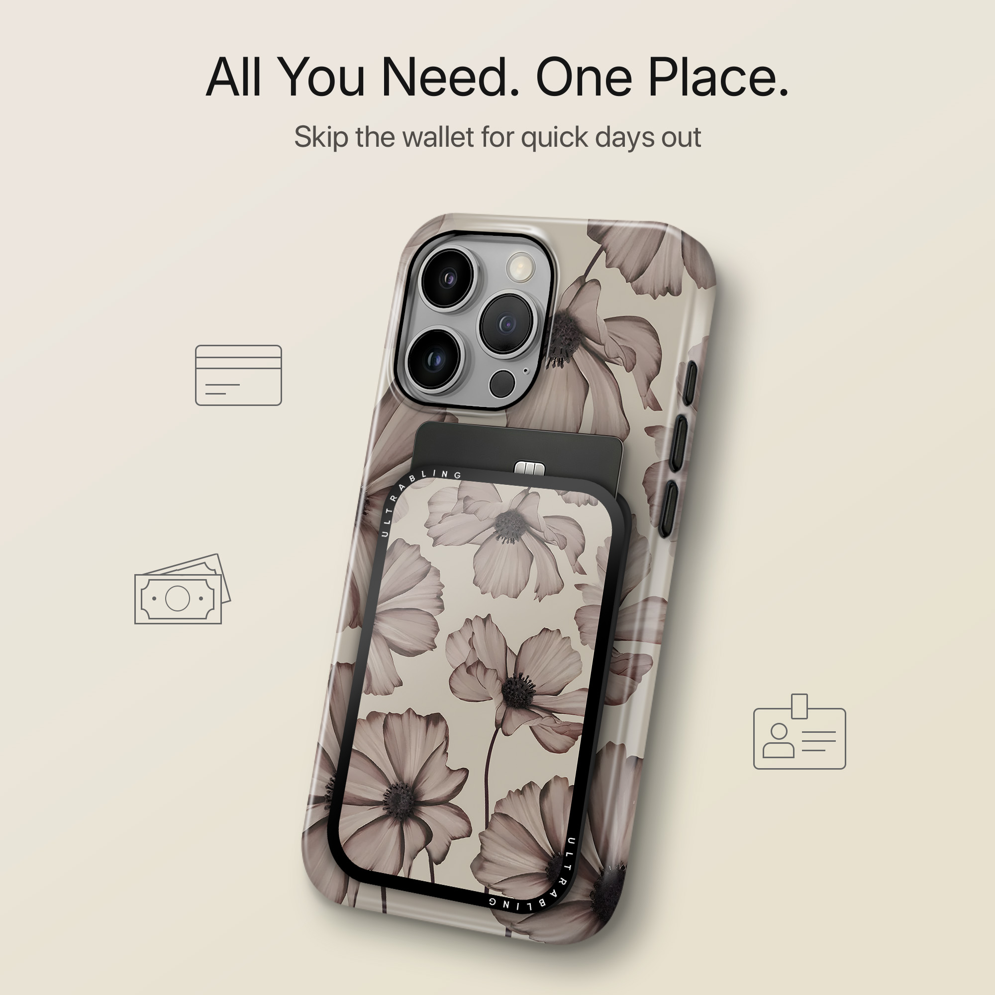 Soft Bloom MagSafe Wallet - Close Up
