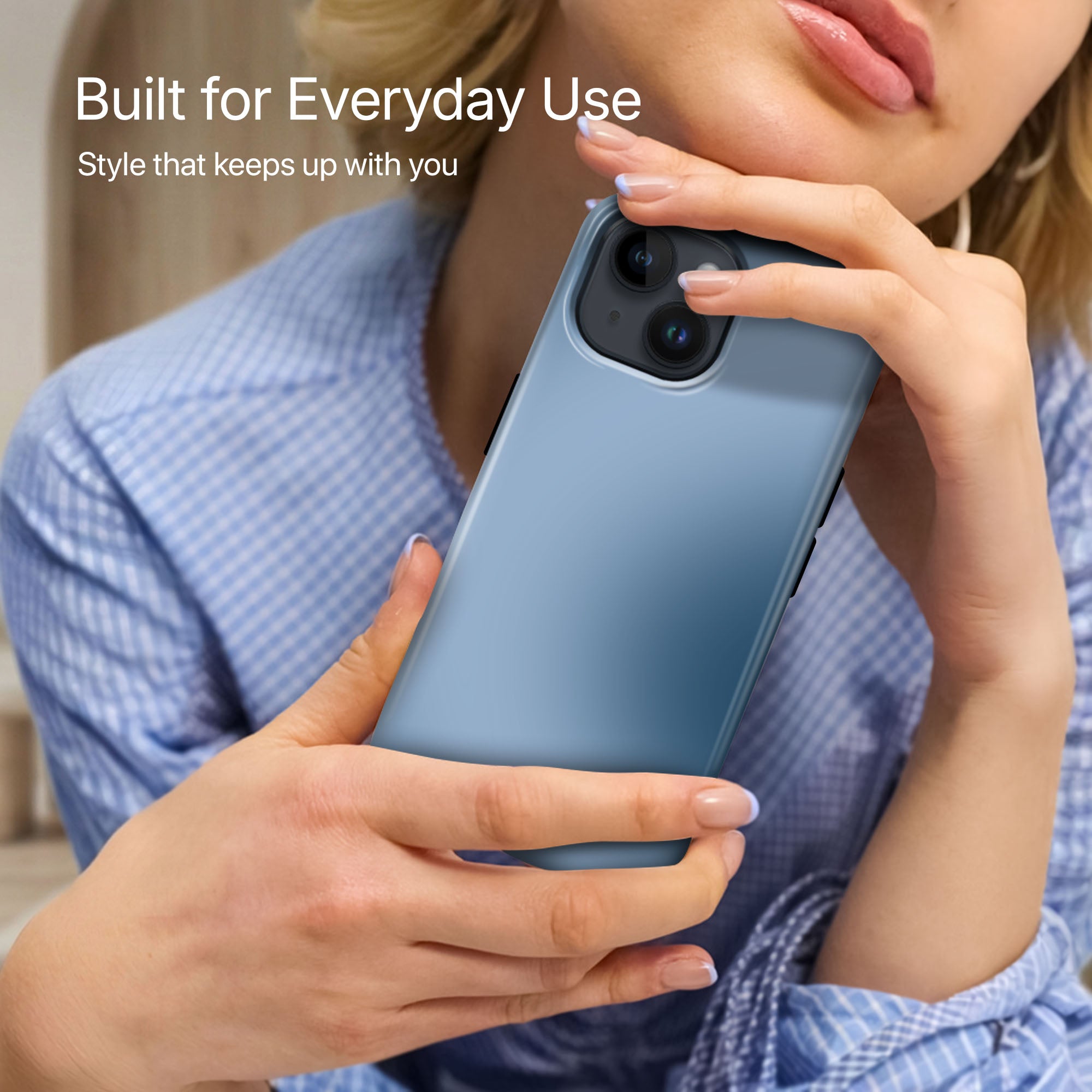 Sky Fade Ultrabling side profile and button view