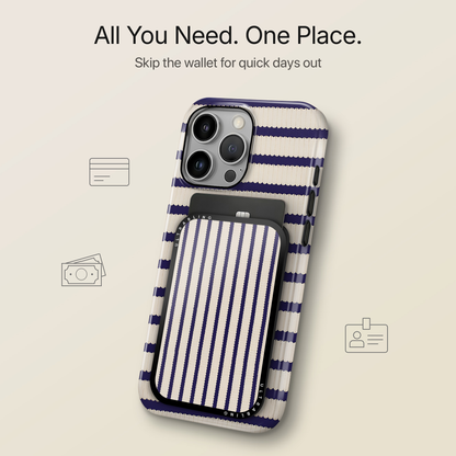 Sailor Stripes MagSafe Wallet - Close Up