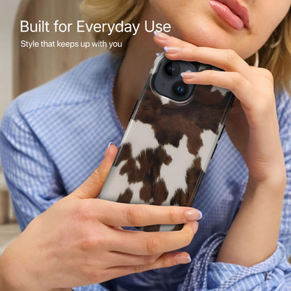 Mocha Cow Ultrabling side profile and button view
