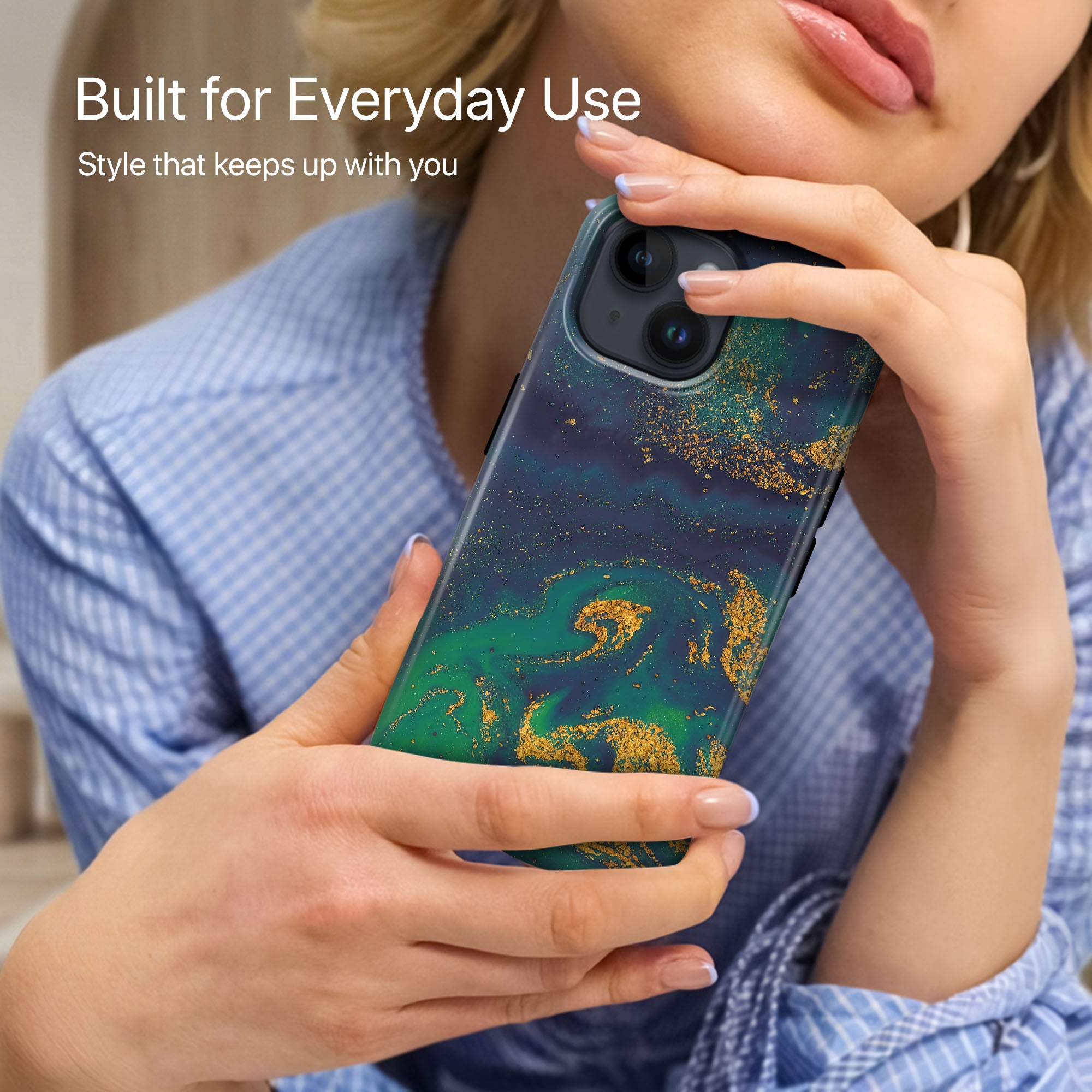 Emerald Nebula Ultrabling side profile and button view