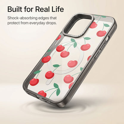 Cherry Kiss Ultrabling Aura iPhone case lifestyle in-hand shot