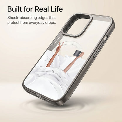 Sunday Selfie Ultrabling Aura iPhone case lifestyle in-hand shot