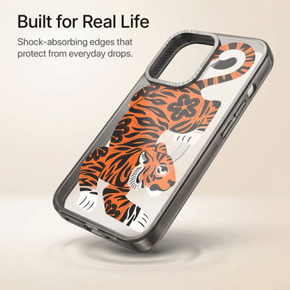 Tiger Heat Ultrabling Aura iPhone case lifestyle in-hand shot