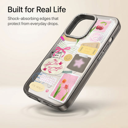 Charm Notes Ultrabling Aura iPhone case lifestyle in-hand shot