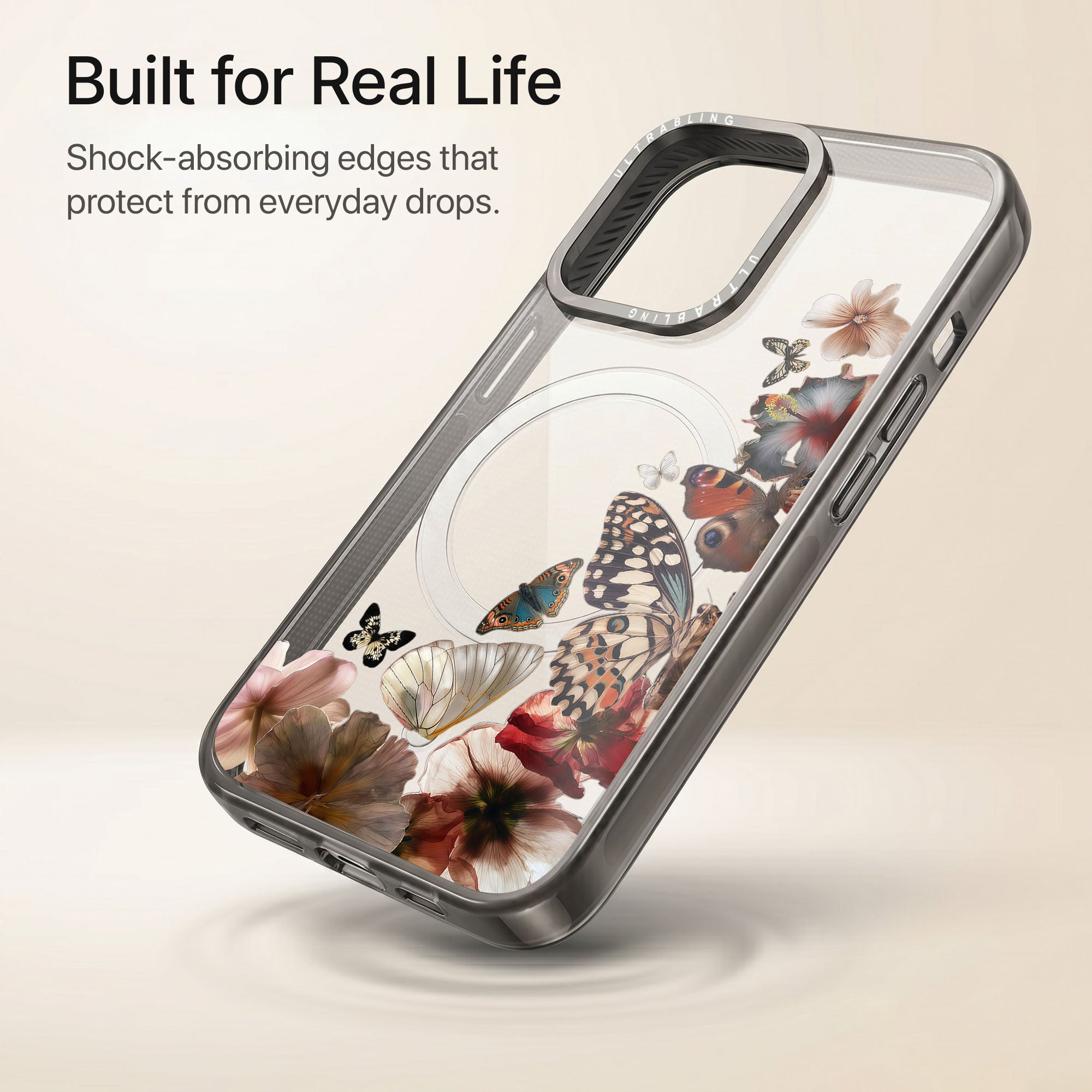 Amber Wing Ultrabling Aura iPhone case lifestyle in-hand shot