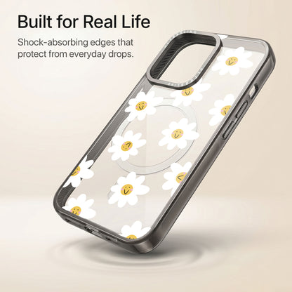 Daisy Chain Ultrabling Aura iPhone case lifestyle in-hand shot