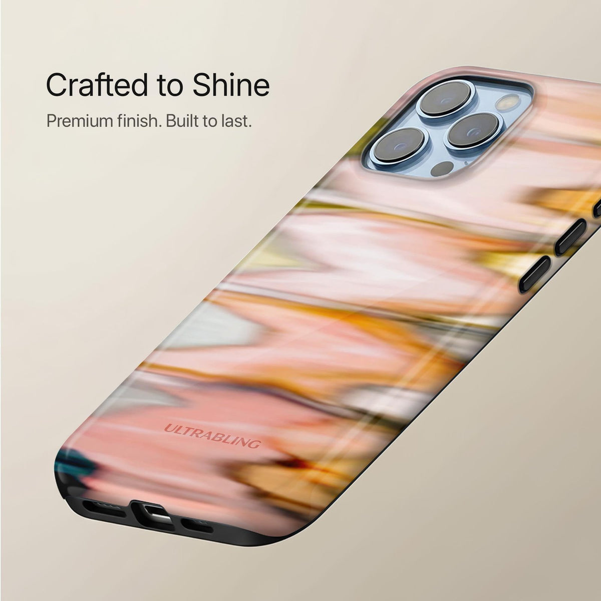 Peach Ripple - Eclipse Case by Ultrabling, designer iPhone case, design detail