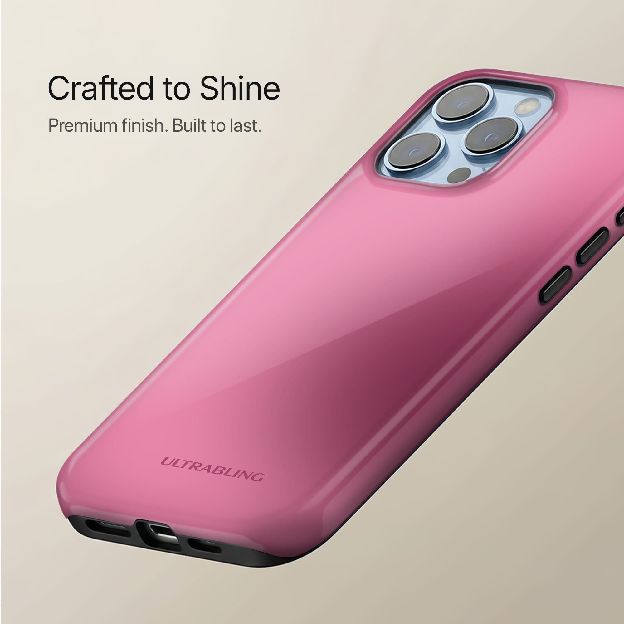 Pink Fade Ultrabling statement case collection mockup