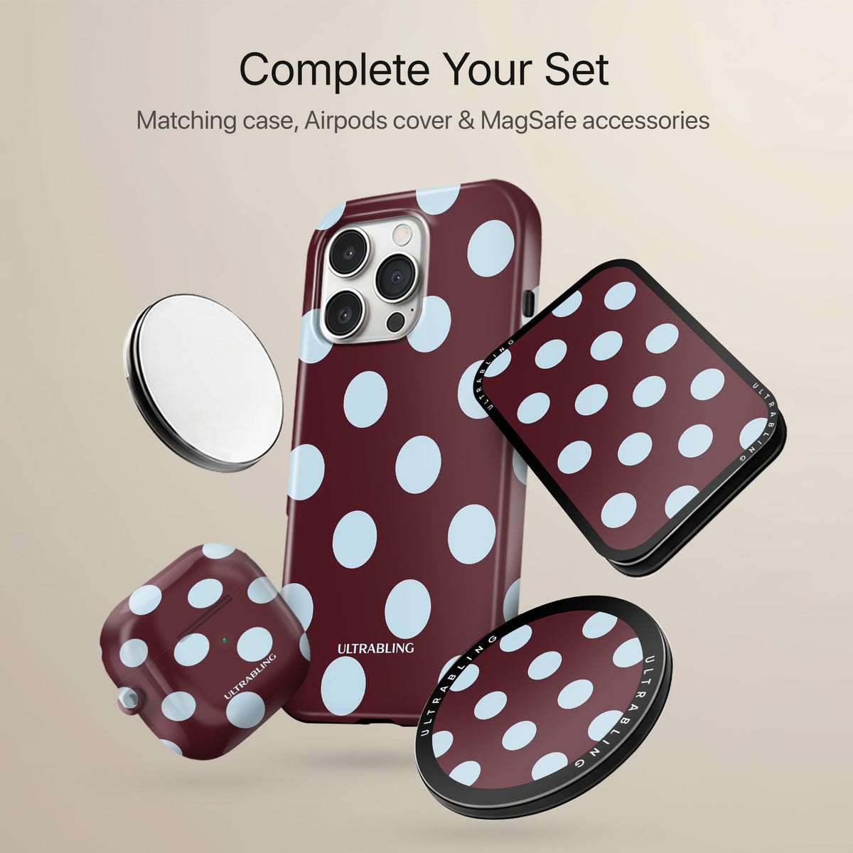 Claret Dot - MagSafe Wallet