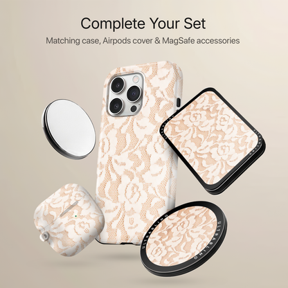 Ivory Lace Ultrabling MagSafe Phone Grip - With Phone