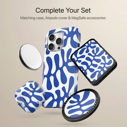 Azure Flow MagSafe Wallet - On Phone