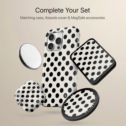 Midnight Polka MagSafe Wallet - On Phone