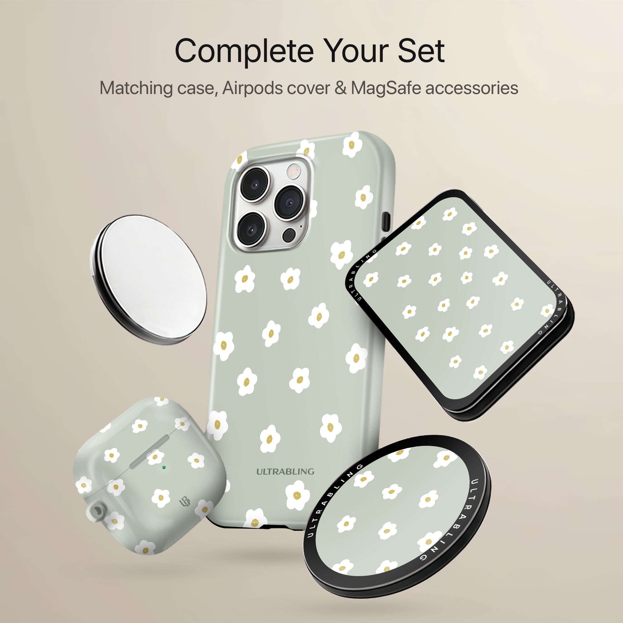 Daisy Pop Ultrabling MagSafe Phone Grip - With Phone