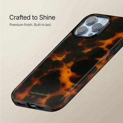 Amber Tortoise Ultrabling statement case collection mockup