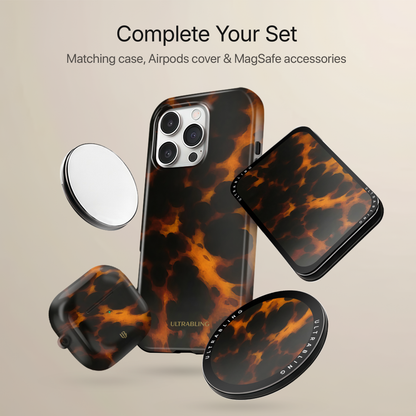 Amber Tortoise MagSafe Wallet - On Phone