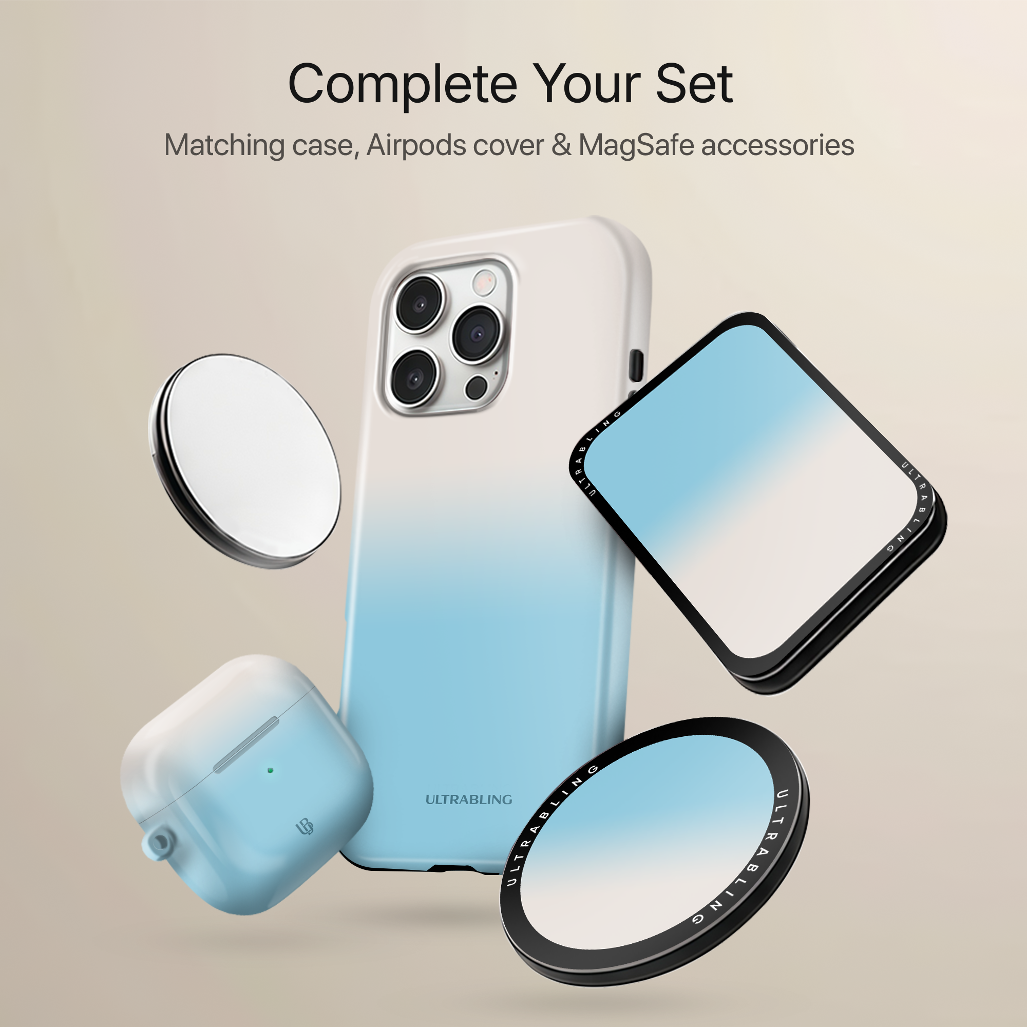 Ocean Fade MagSafe Wallet - On Phone