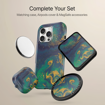 Emerald Nebula MagSafe Wallet - On Phone