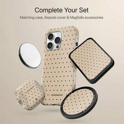 Vanilla Dots MagSafe Wallet - On Phone