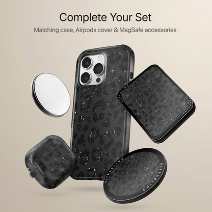 Black Stardust MagSafe Wallet - On Phone