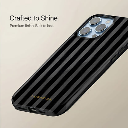 Noir Stripes Ultrabling statement case collection mockup