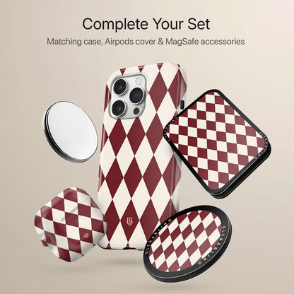 Merlot Harlequin - MagSafe Phone Grip